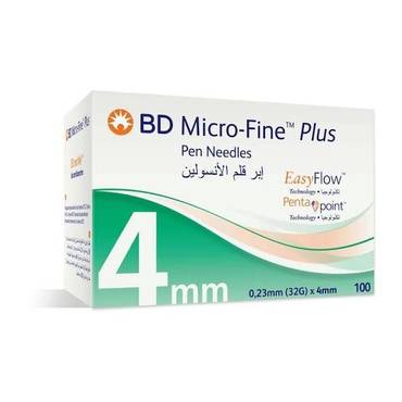 BD MICRO-FINE PLUS NEEDLES E-FLOW 4MM 32G 100PCS
